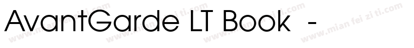 AvantGarde LT Book 粗字体转换